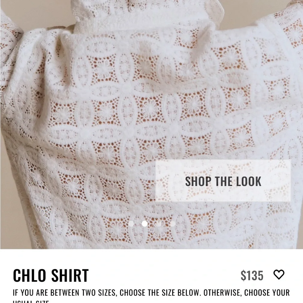 Sezane White Lace Blouse Sézane Chlo - Picture 4 of 4